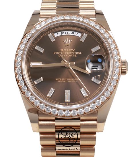 presidential rolex with diamond bezel|pre owned rolex president 40mm.